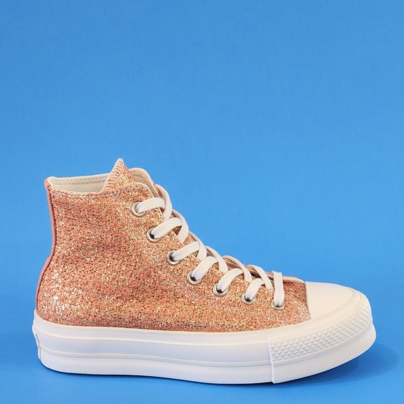 Converse CTAS Hi Lift Metallic Shimmer Women's Platform Sneakers 570984C NWT - Picture 2 of 6